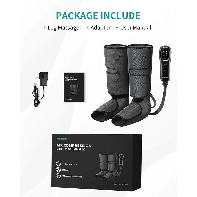 Leg Air Pressure Massager for Blood Circulation and Relaxation Lymphatic Drainage