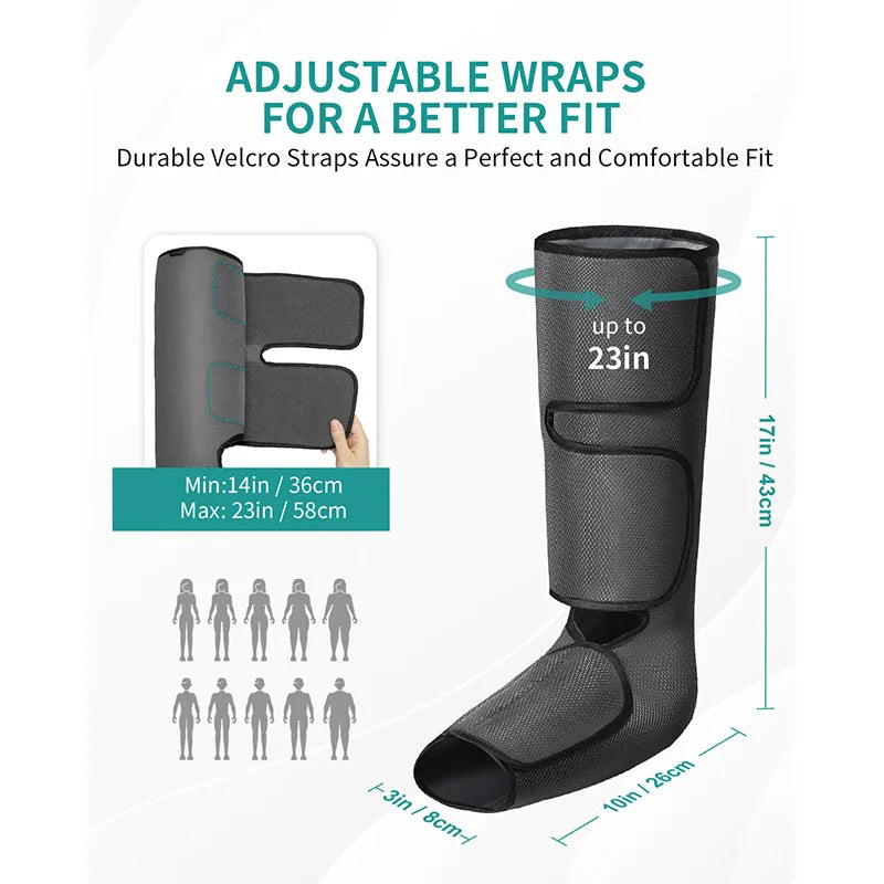 Leg Air Pressure Massager for Blood Circulation and Relaxation Lymphatic Drainage