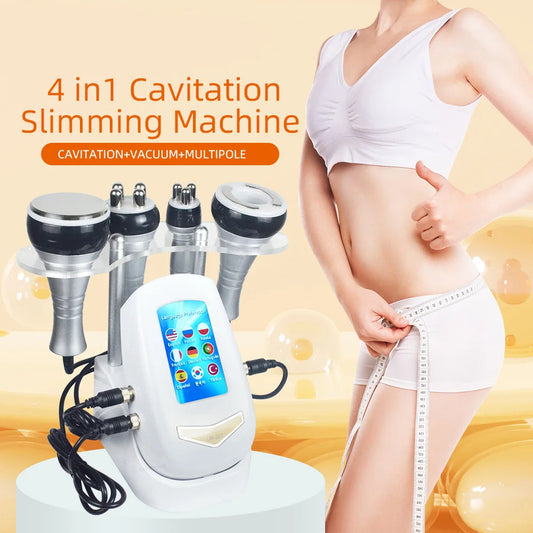 4 in 1 Vacuum Therapy Cavitation RF Radio Frequency Fat Remover Body Slimming Machine